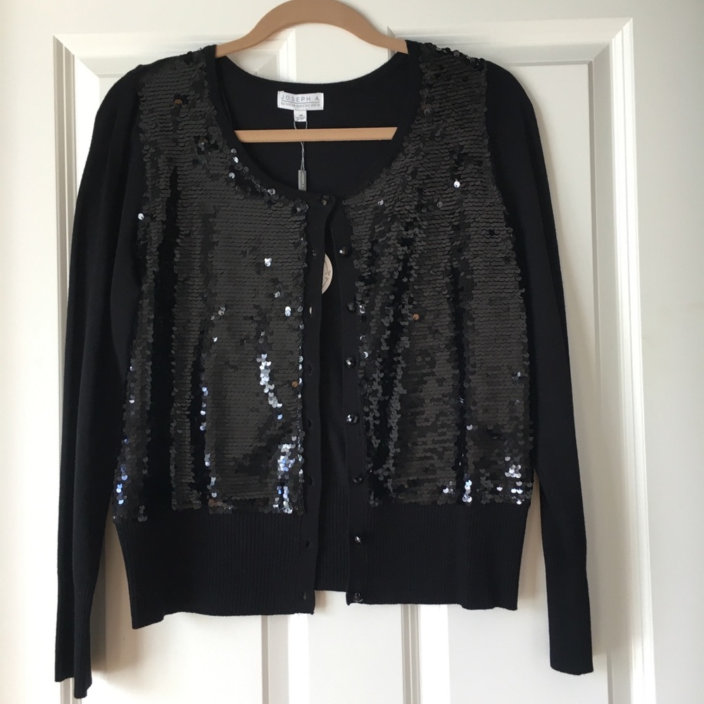 Black sequin cardigan